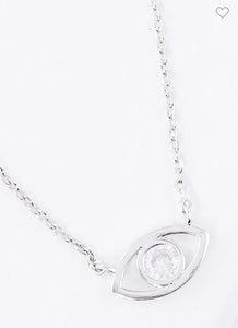 Embellished Evil Eye Pendant Necklace