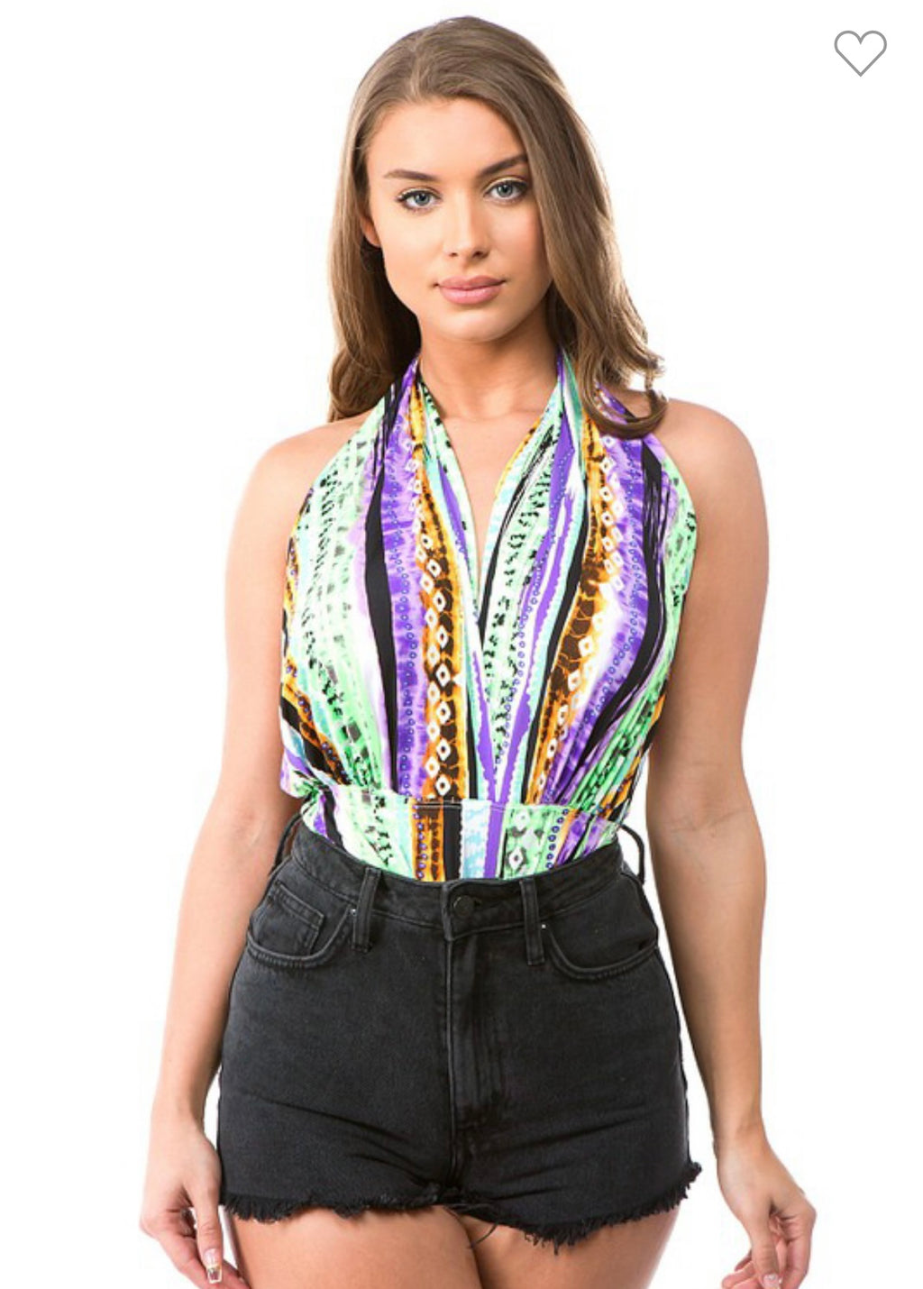 Multi Surplice Neck Bodysuit
