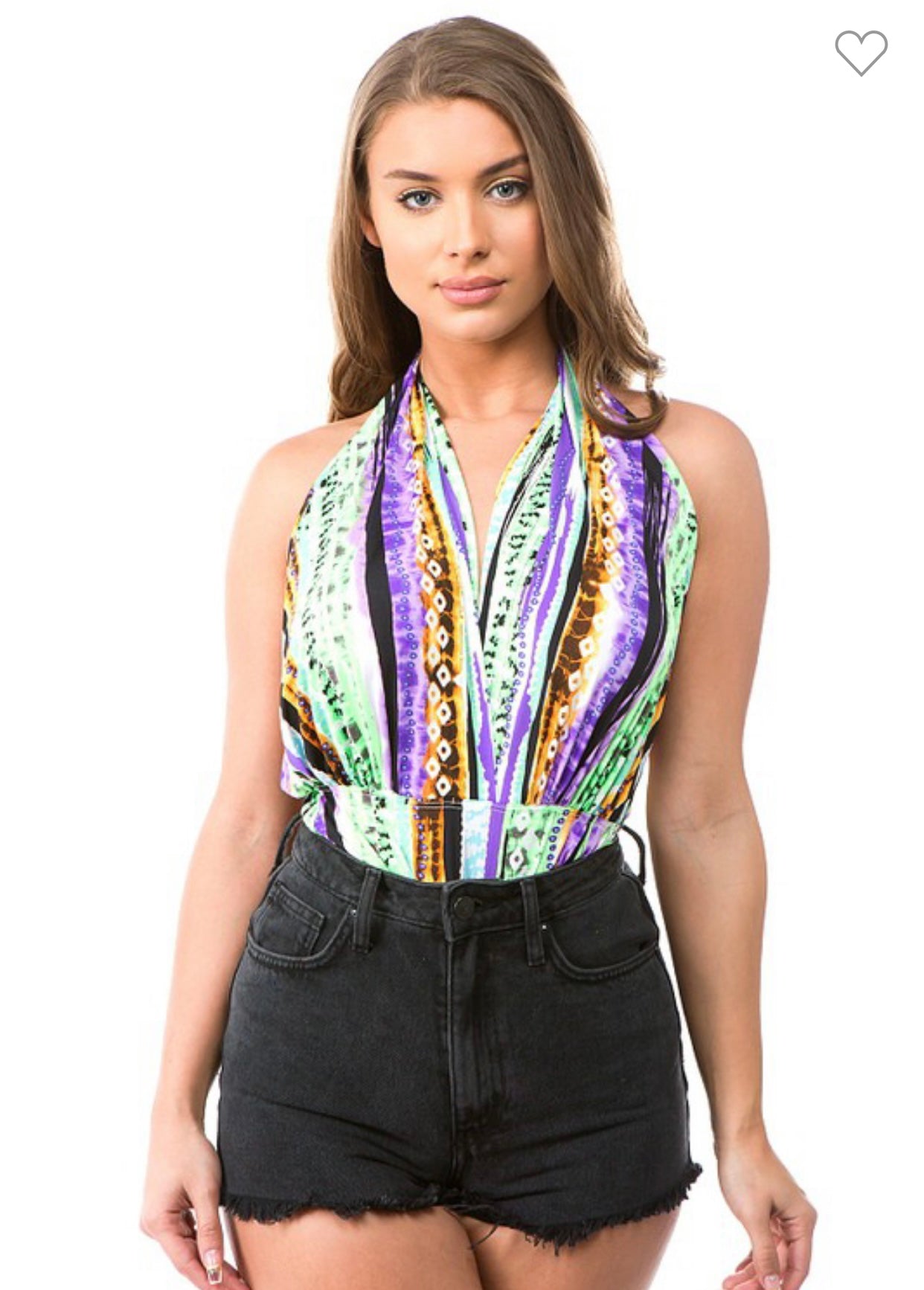 Multi Surplice Neck Bodysuit