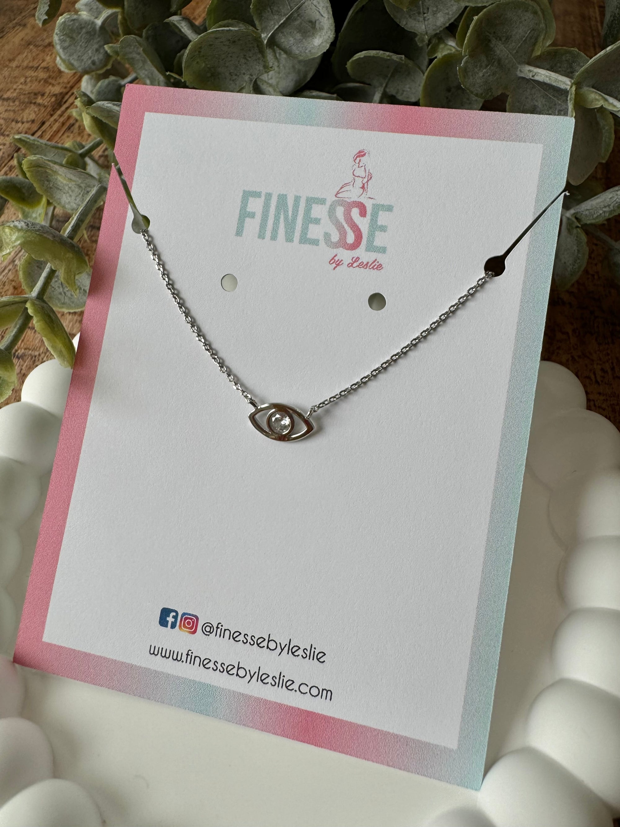Embellished Evil Eye Pendant Necklace