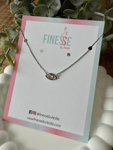 Embellished Evil Eye Pendant Necklace