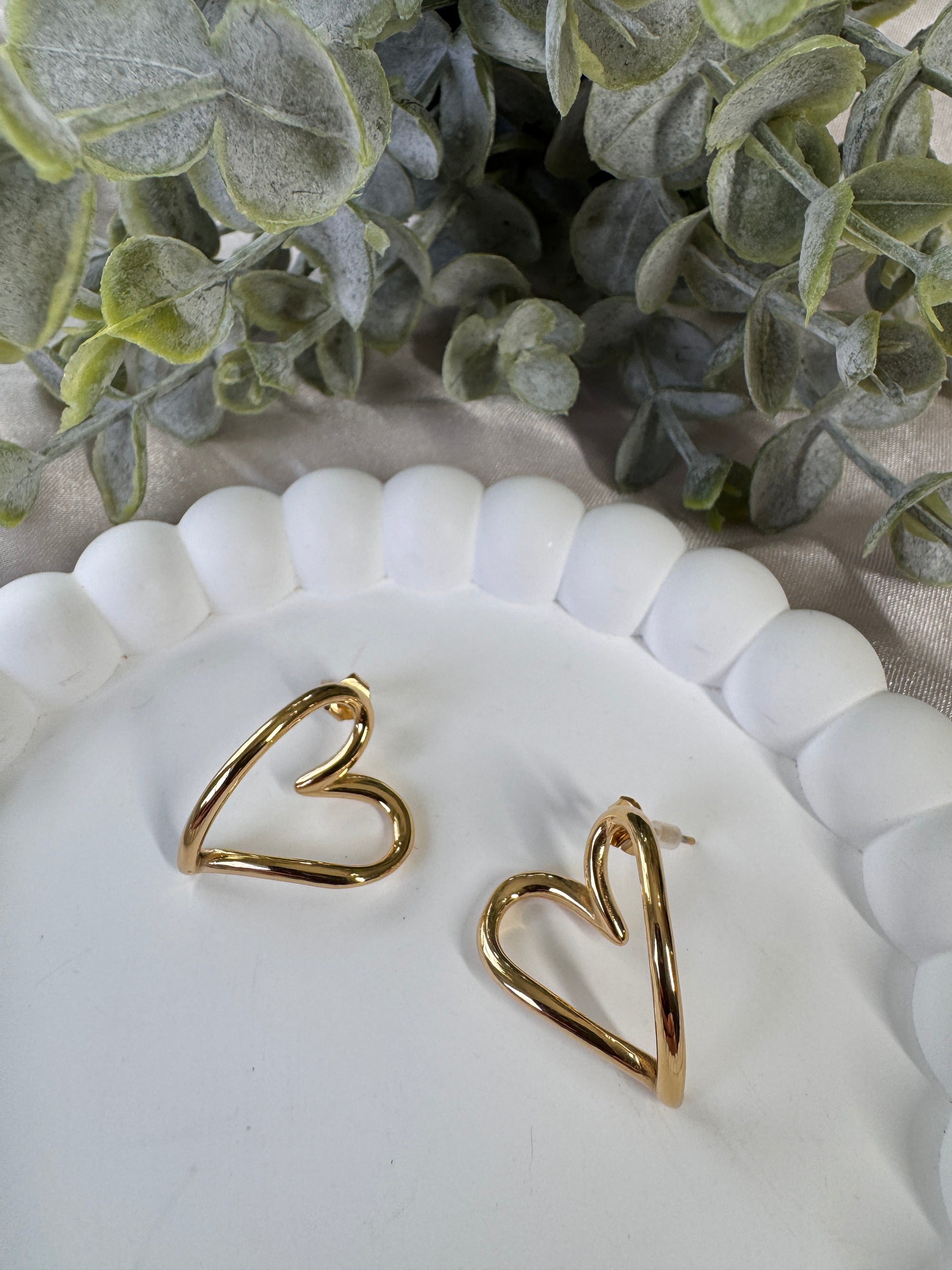 Stainless Steel my Heart Stud Earrings