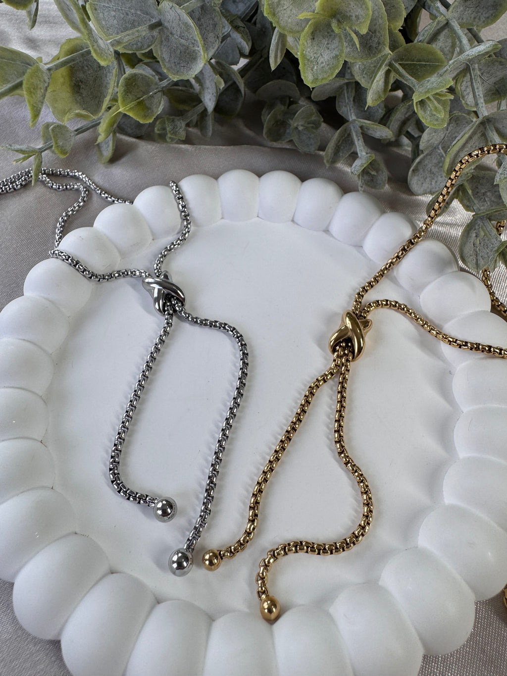 Stainless Steel Crisscross Necklace