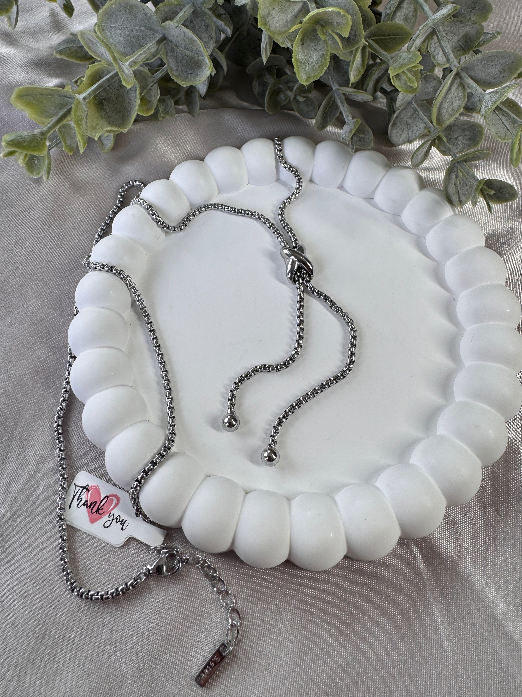 Stainless Steel Crisscross Necklace