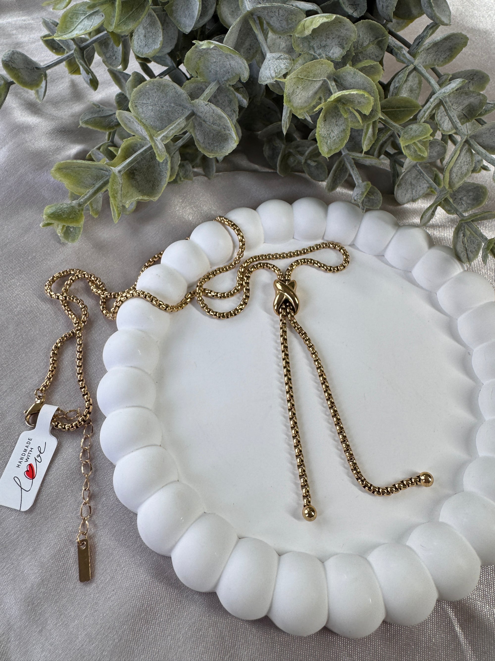Stainless Steel Crisscross Necklace