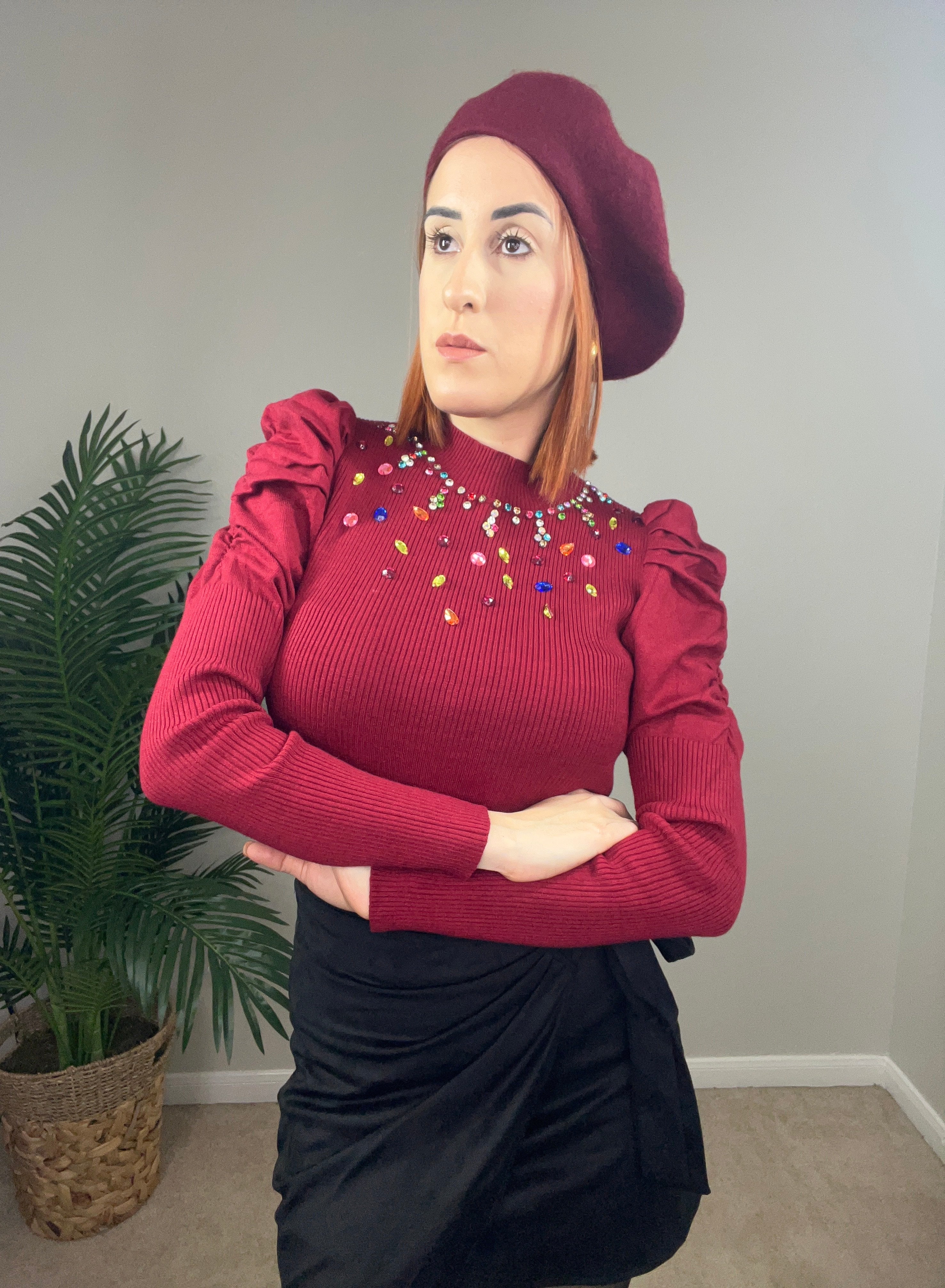 Knit Embellished Sweater