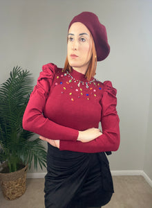 Knit Embellished Sweater