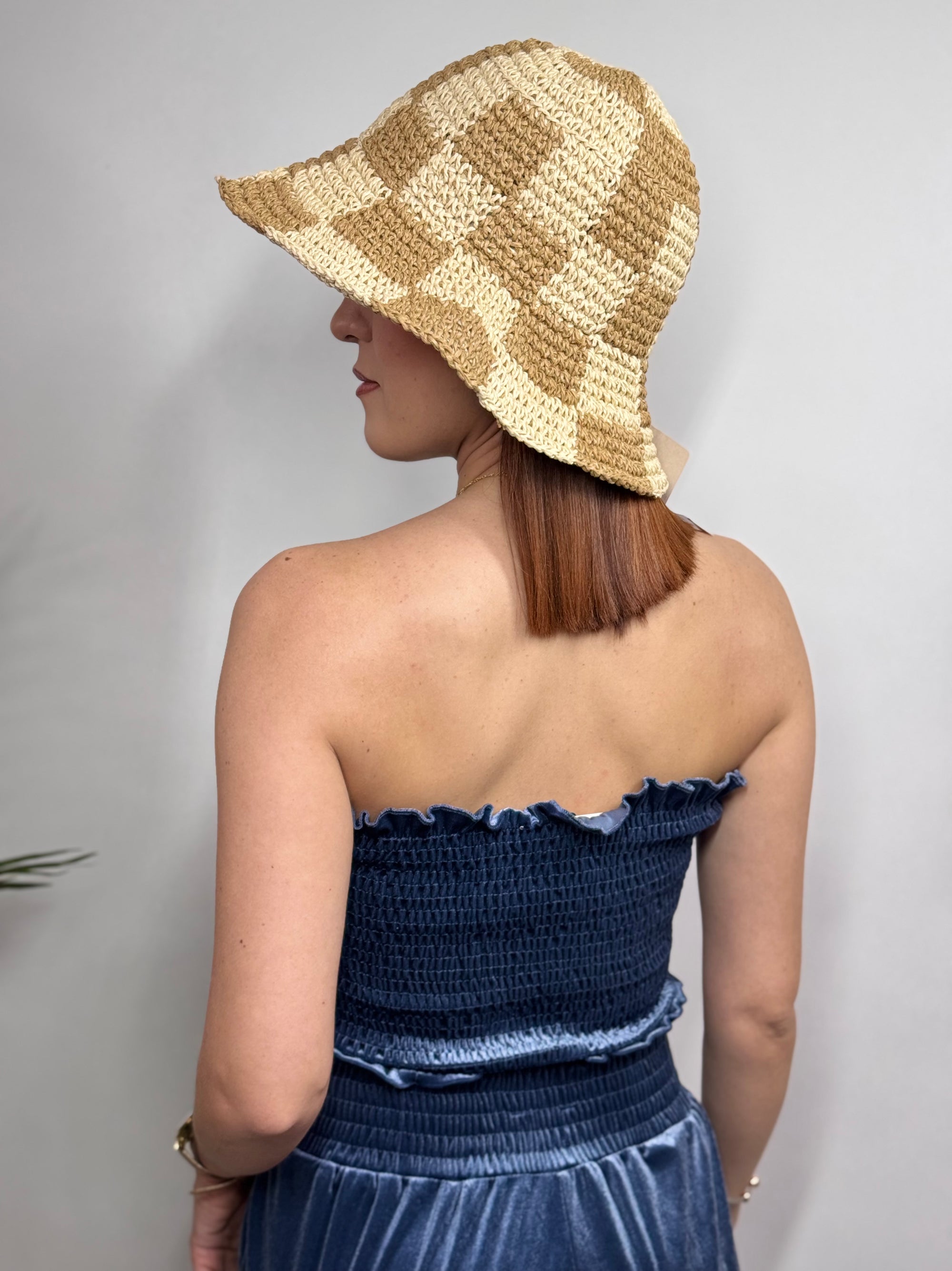Smocking Lace-Up Tube Top and Pants Set