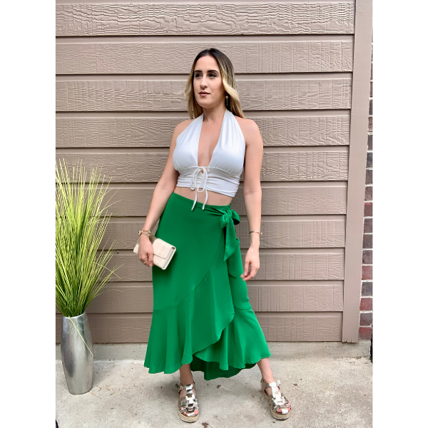 Wrap Midi Skirt