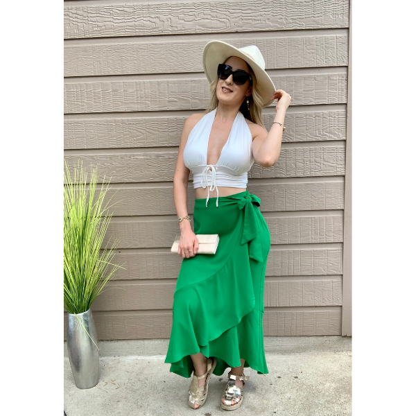 Wrap Midi Skirt