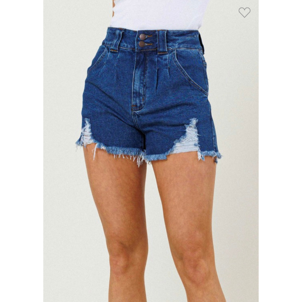 Vibrant High Waisted Denim Shorts