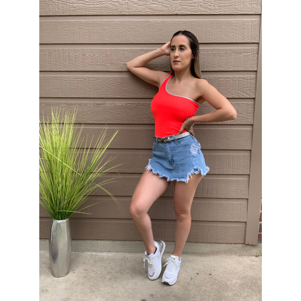 Look at me neon top
