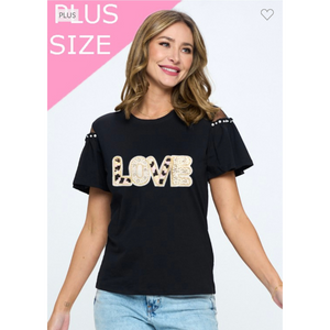 Detailed Mesh and Pearls Short Sleeve Top