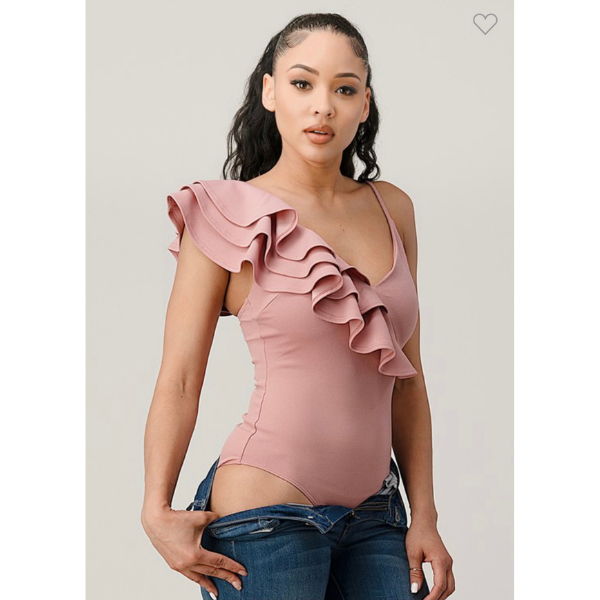 One Ruffle Sleeve Bodysuit