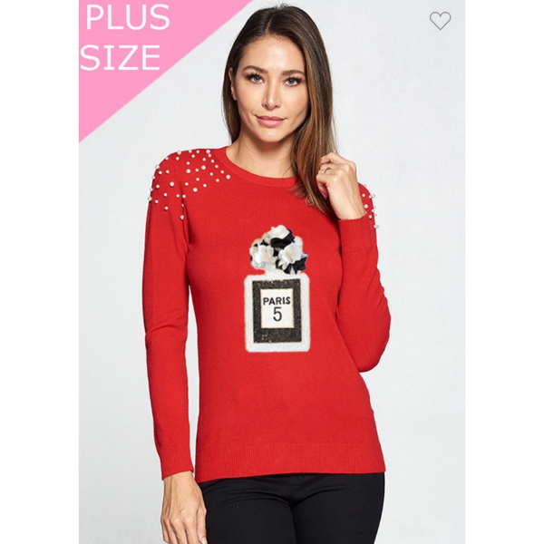 Knit Long Sleeve With Pearls