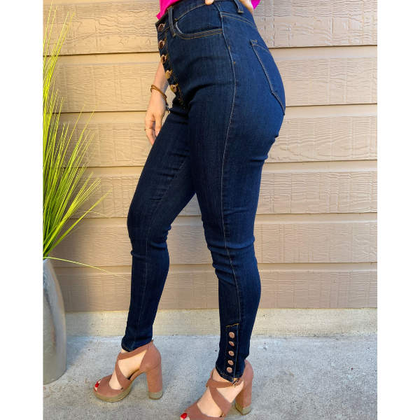 5 Button Ankle Snap Skinny