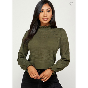LSLV High Neck Sweater Top