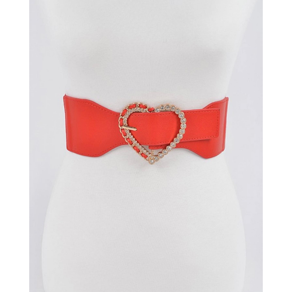 Heart Buckle Elastic Belt